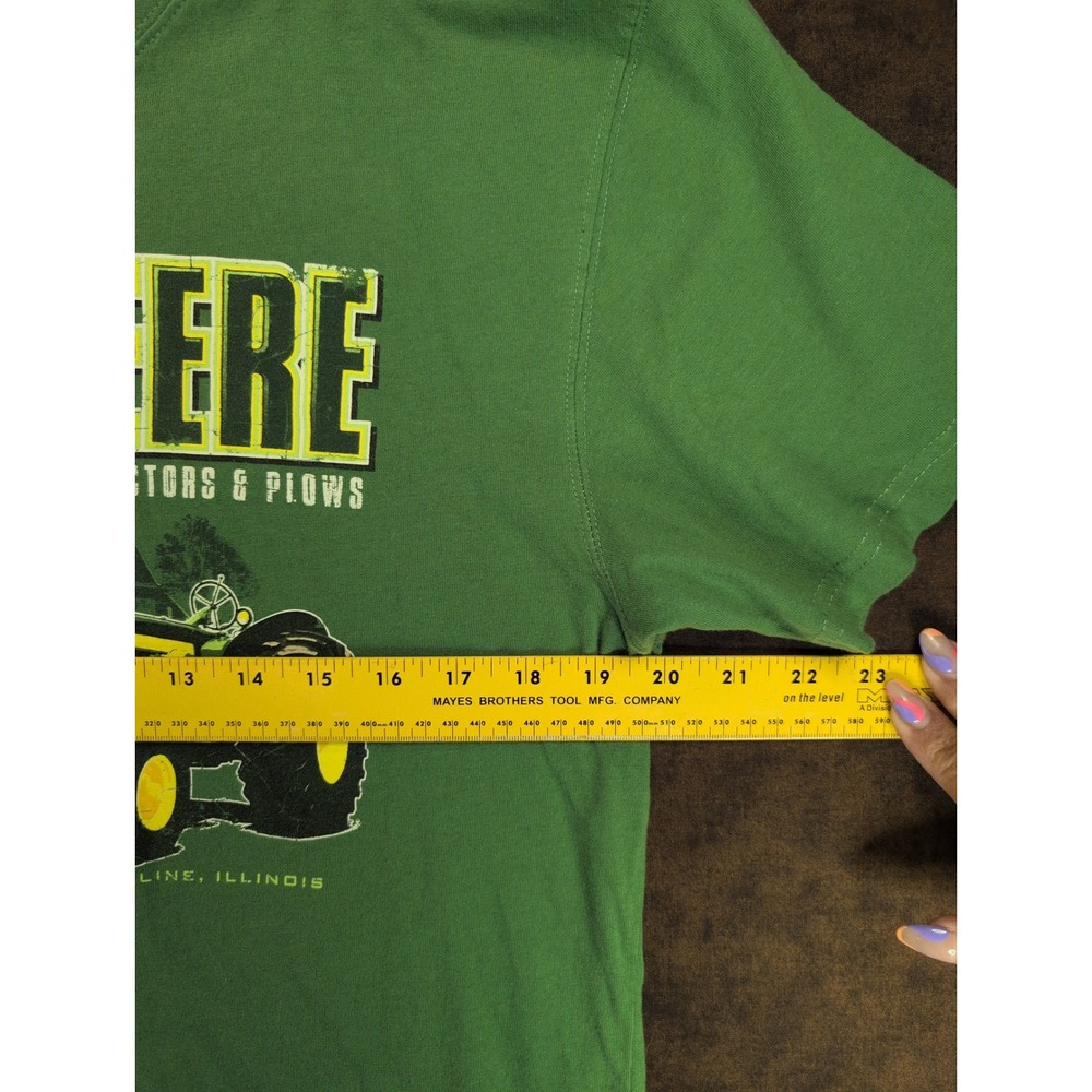John Deere Mens Green Graphic T-Shirt Vintage Tractor Since 1837 Size Large - Picture 5 of 8